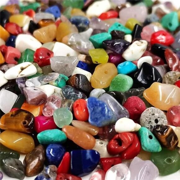 500pcs Natural Chip Stone Beads Multicolor 5mm to 8mm Irregular Gemstone - Picture 7 of 7